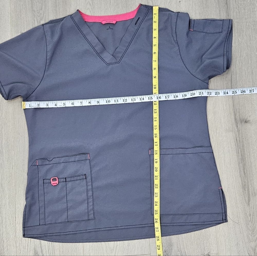 Carhartt Women's Charcoal V-Neck Scrub Set - Picture 3 of 13